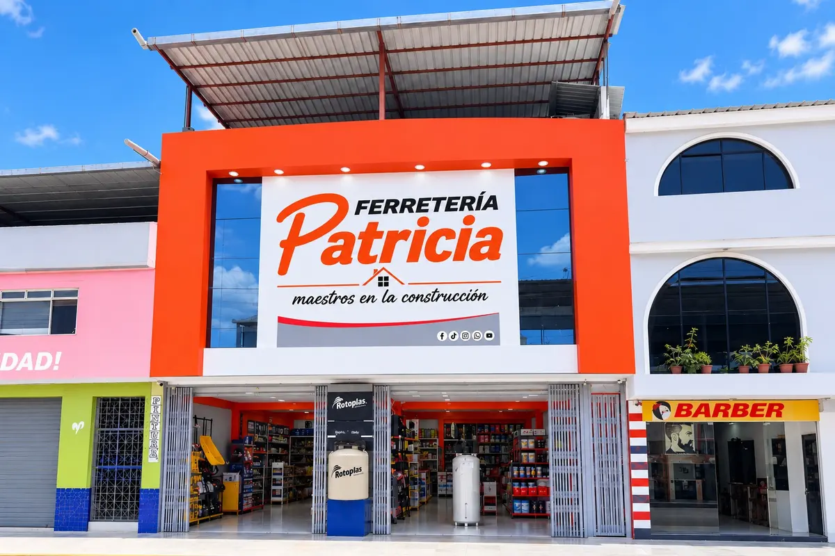 Fachada naranja de Ferretería Patricia en Jr. Fredy Aliaga 1054, Tocache